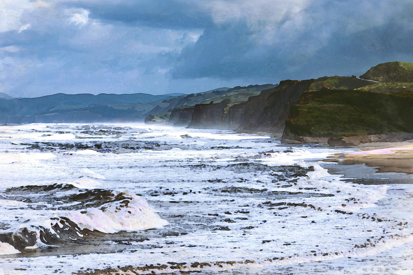 Storm Surge at Pescadero Beach California