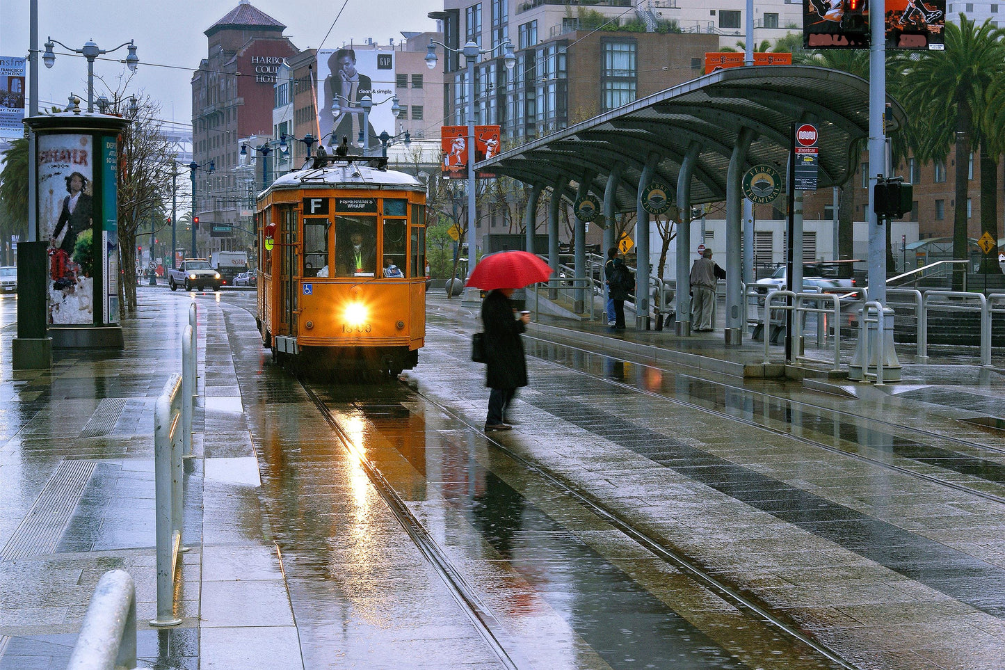 Old Trolley in the Rain - San Francisco