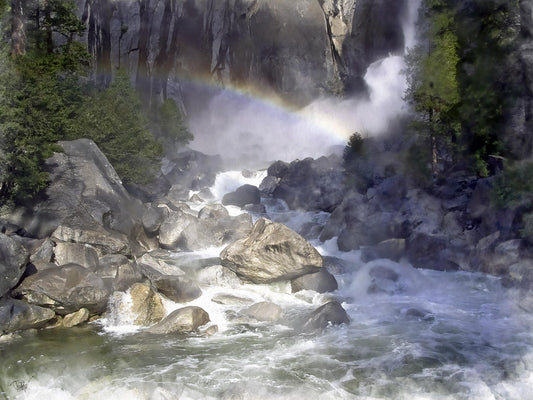 Misty Rainbow - Lower Yosemite Falls