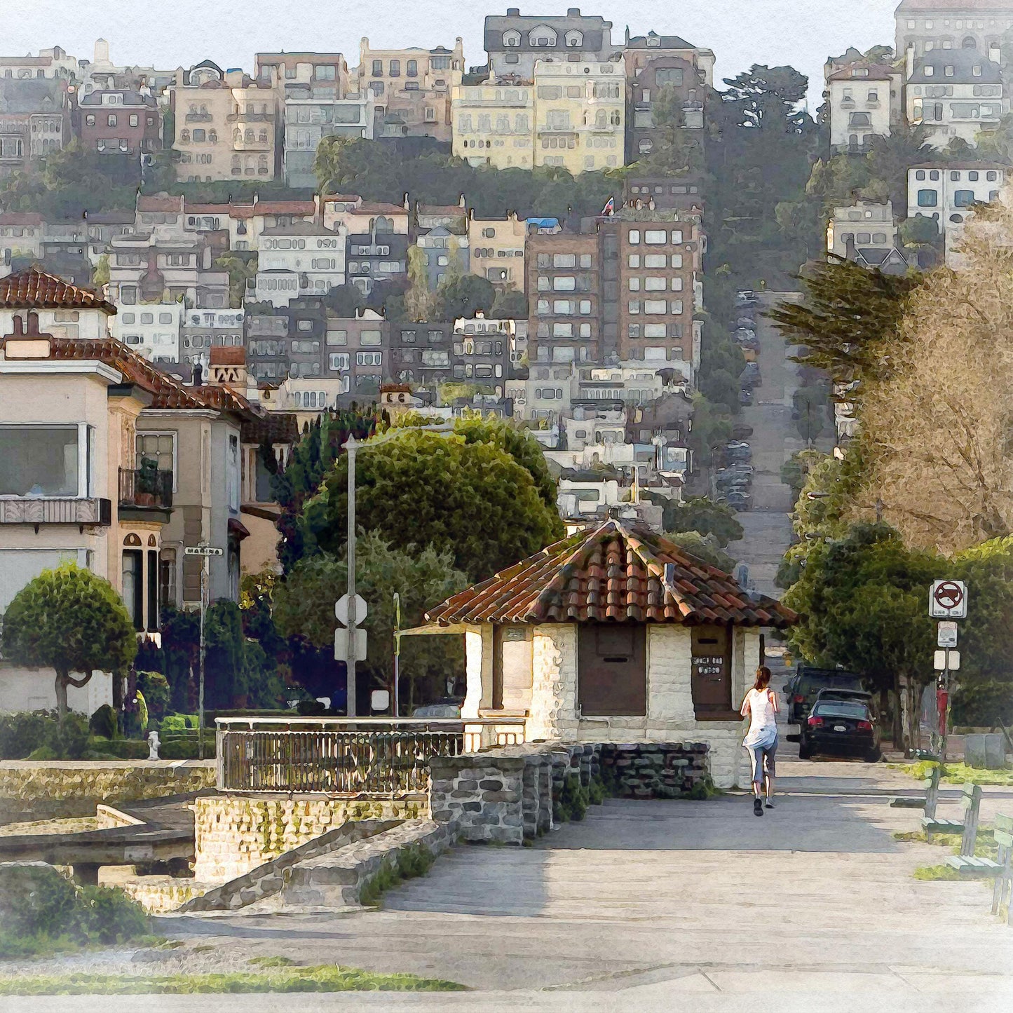 Runner on The Marina Green