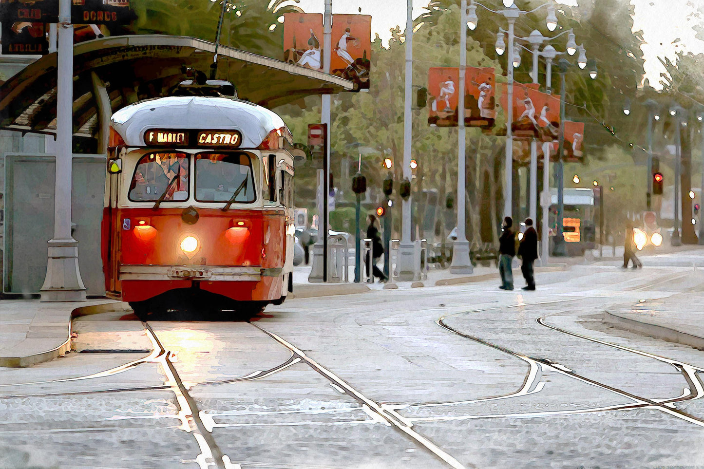 Red Streetcar in San Francisco